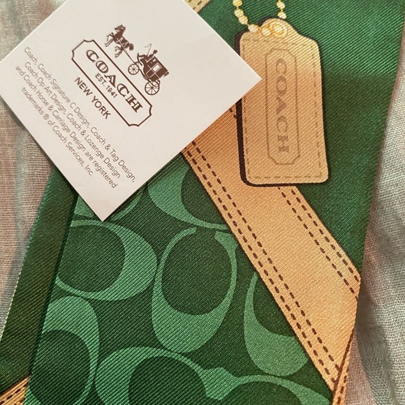 SOLD - Coach Silk Pony Scarf Headband - Picture 3 of 4